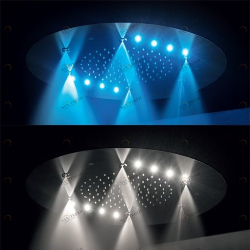 Тропический душ 550х550 PIASTON550NT_IXS Geda Nextage Shower Plates с небулайзерами и хромотерапией Душевая головка Shower Plates PIASTON550NTIXS