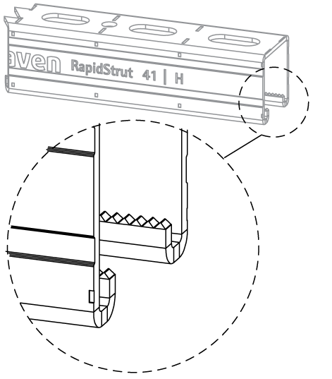 65018227 BIS RapidStrut® Профили монтажные (BUP1000) подвешивание и поддержка walraven  - Вид №2