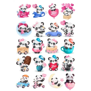 Декоративная наклейка Симфония Пандочки 210x297 мм