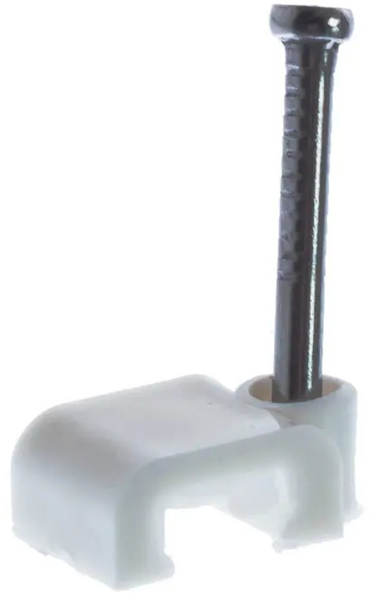 ЭКОПЛАСТ Скоба для электропроводки плоская 6,5 мм с гвоздями 50 шт 18176581