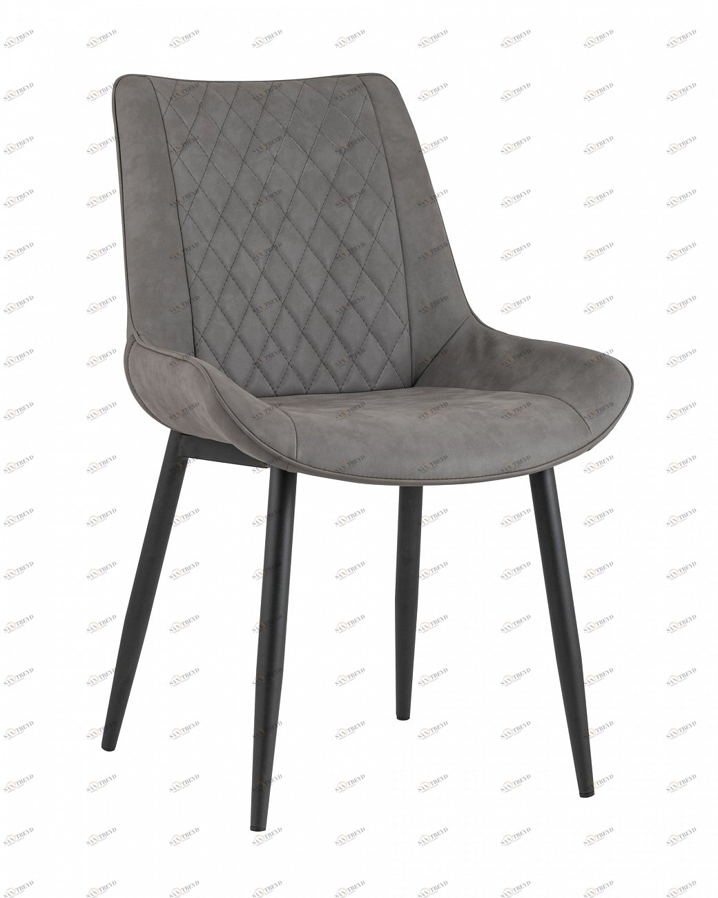 Стул со спинкой серый из экокожи "Невада" STOOL GROUP ДИЗАЙНЕРСКИЕ, ИНТЕРЬЕРНЫЕ 00-3946290 Серый 