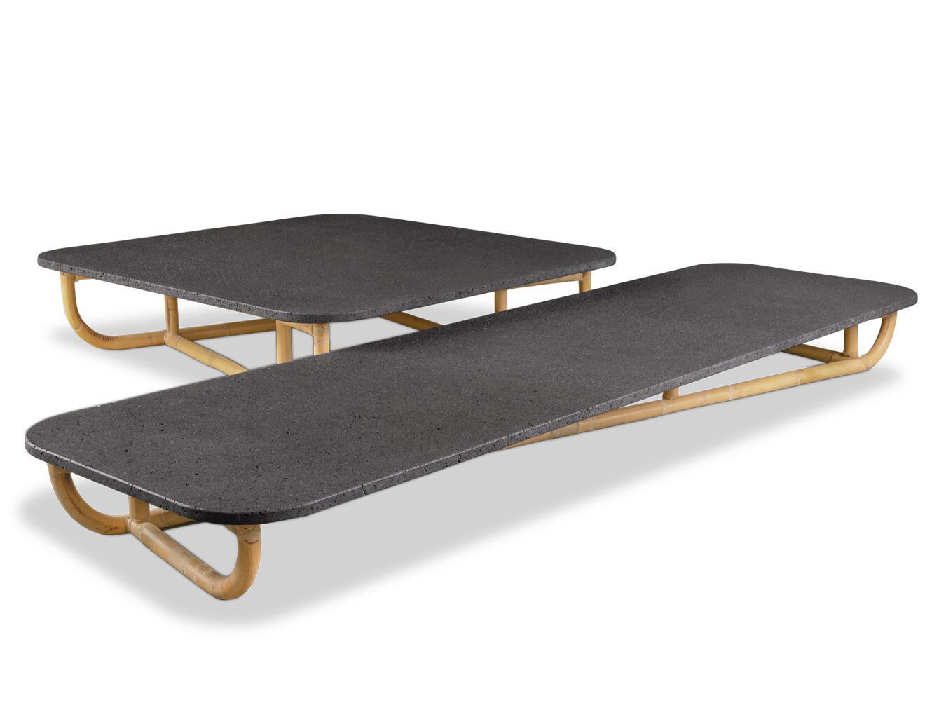 Низкий столик из лавового камня Baxter MALACCA ARCH-00078262