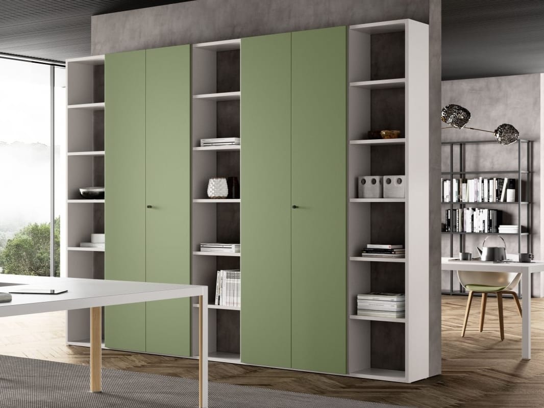 Деревянный самонесущий высокий офисный книжный шкаф About Office Hype ARCH-00032634