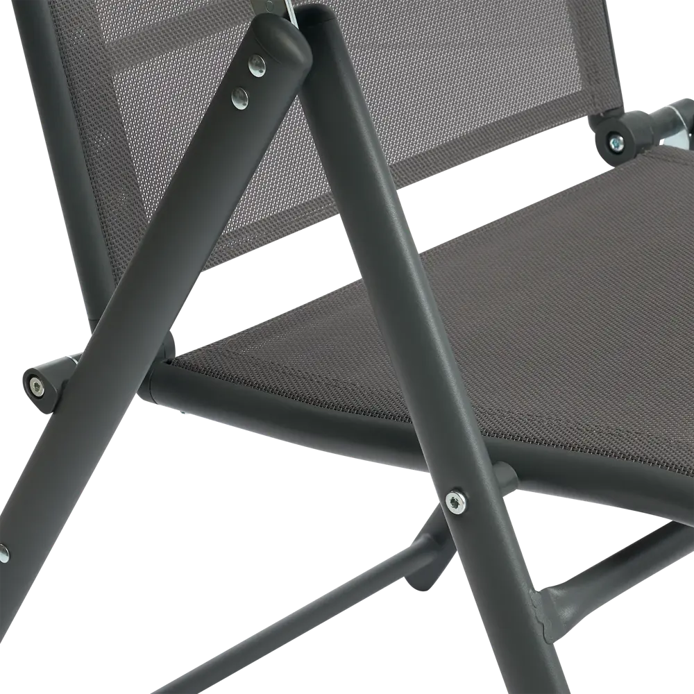 Стул садовый складной BEGINIA Alma 57x68x105 см сталь серый STLM-2023801 - Вид №9