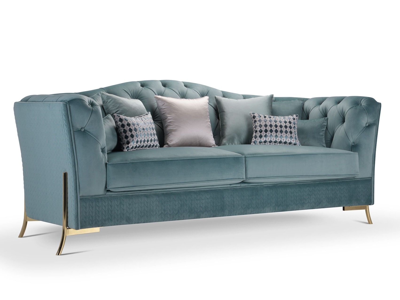 Диван-кровать capitonné из ткани с огнестойкой обивкой Domingo Salotti Nefele ARCH-00034794 - Вид №1