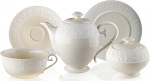 10671913 JL Coquet Сервиз чайный JL Coquet Джорджия Айвори на 6 персон 20 предметов Фарфор