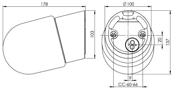 Светодиодный настенный светильник из опалового стекла Ifö Electric Contrast ARCH-00088986 - Вид №2