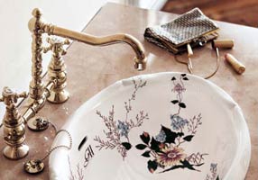 Gentry Home Таз большой белый Victorian Медь GH101631 - Вид №1