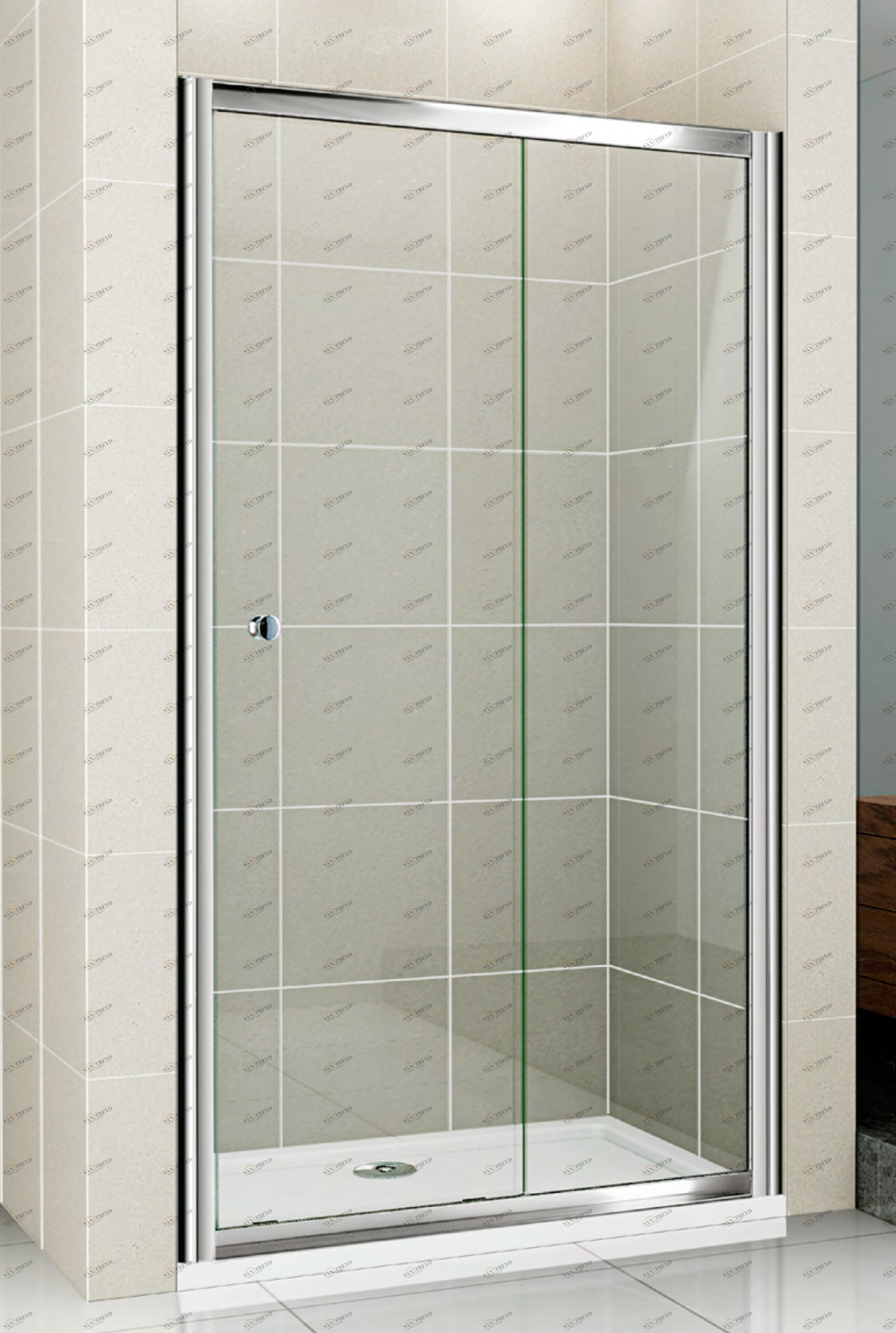 Душевая дверь в нишу CEZARES PRATICO-BF-1-130-C-Cr