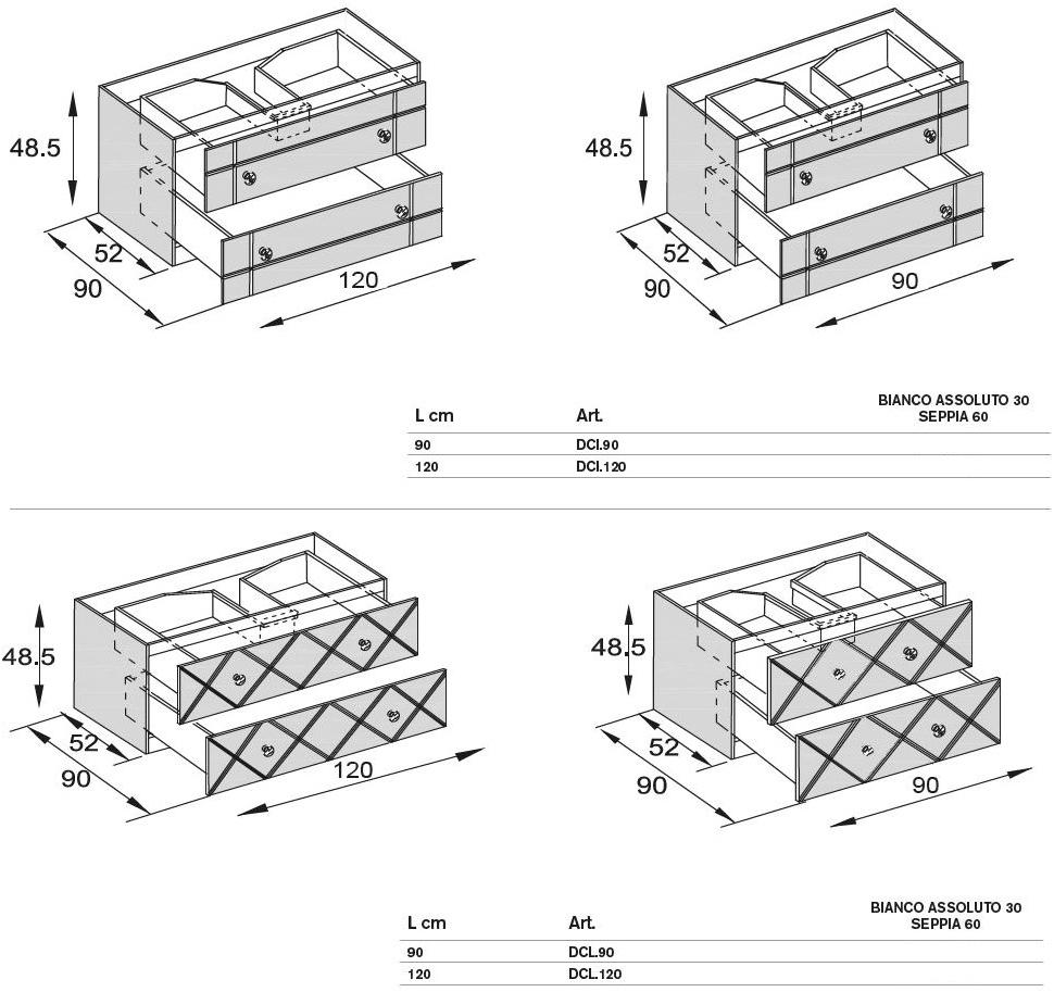 ARTELINEA Подвесной туалетный столик с ящиками, лакированный sun-id-1422794 - Вид №3