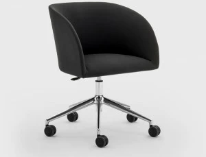 Viganò Регулируемое по высоте офисное кресло из ткани с подлокотниками на колесиках Milly