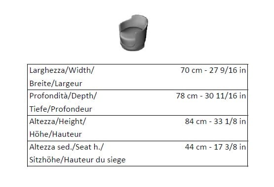 Тканевое вращающееся кресло с подлокотниками La Cividina Folies ARCH-00146007 - Вид №2
