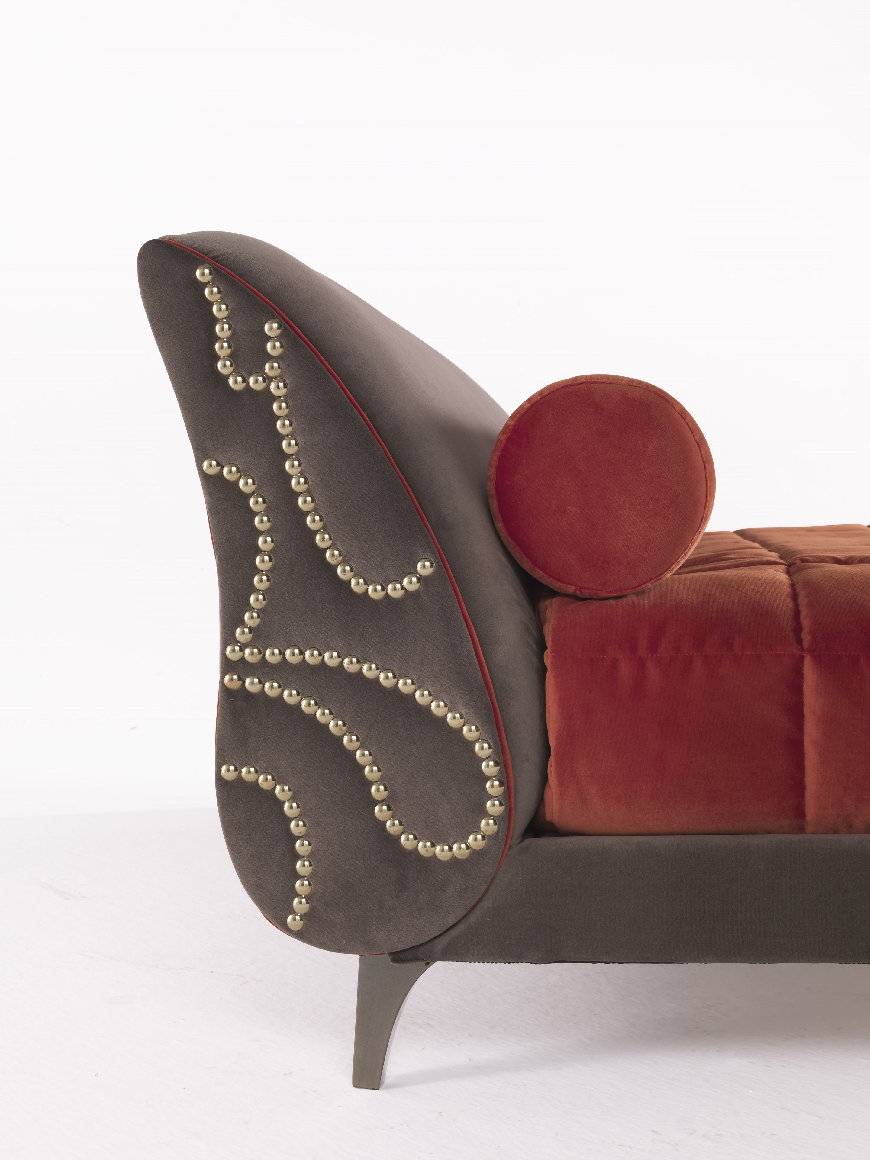 Двуспальная кровать из ткани с мягким изголовьем ETRO Home Interiors ARCH-00090494 - Вид №3