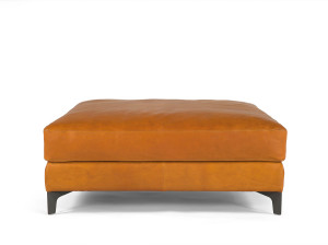 Кожаный пуф
