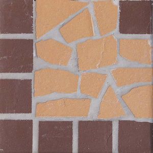 Star/Звезда Угловая вставка мозаичная из клинкера (на сетке) 15х15