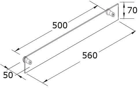 MINA Полка для ванной из нержавеющей стали Emme sun-id-1422528 - Вид №2