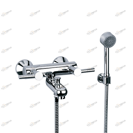 Смеситель для ванны с душевым гарнитуром ½“, настенный монтаж JOERGER Charleston Royal 615.20.100.000