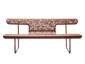 Стальная скамья со спинкой