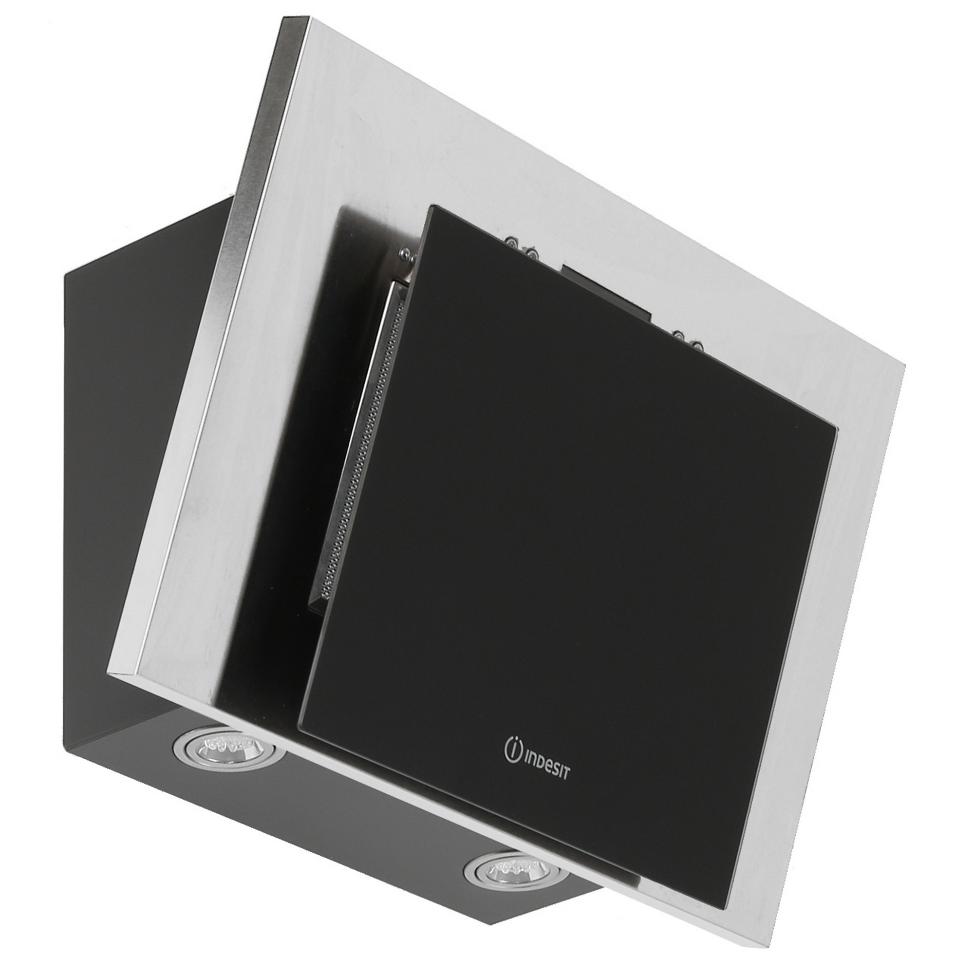 8128182 Вытяжка наклонная Indesit IHVP 6.4 LL K черный/серебристый STDN-0139357