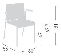 GABER Стул из сетки с подлокотниками sun-id-1473939 - Вид №4