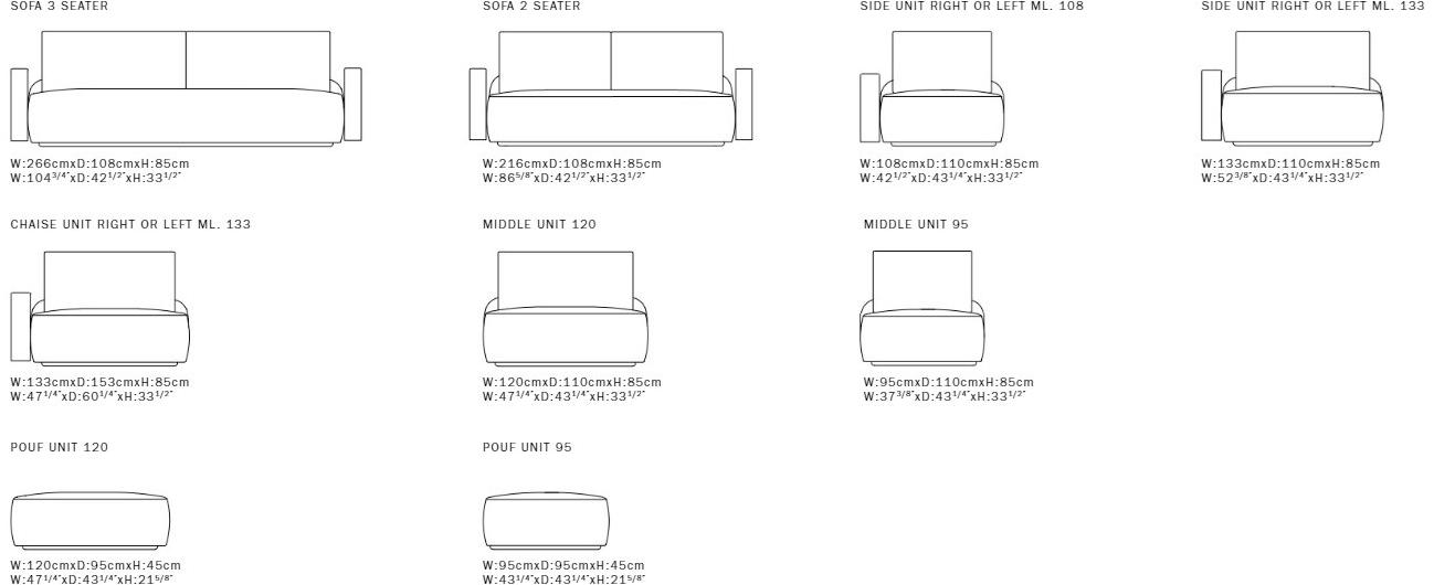 Sicis Модульный тканевый диван с шезлонгом sun-id-1456329 - Вид №5
