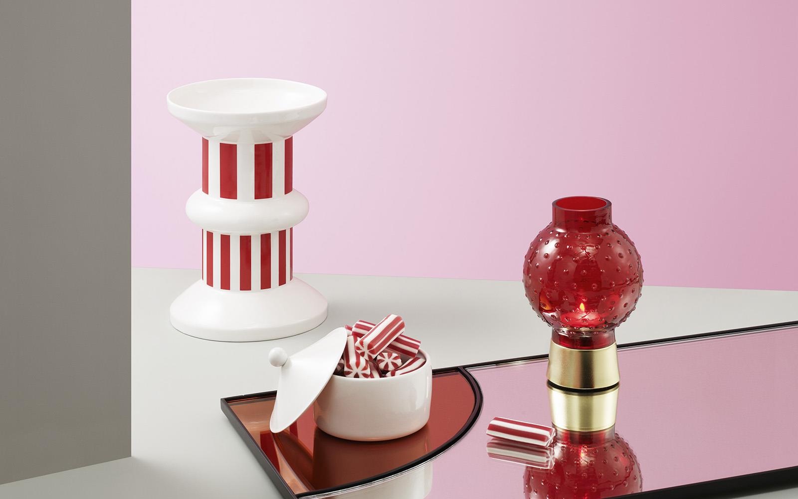 5000009 Подставка Story Tealight Holder Lollipop Red Normann Copenhagen  - Вид №1