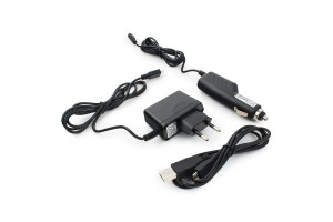 16274072 Набор зарядных устройств с Micro-USB разъемом 110/220V-5V и 12VDC-5V, черный MP3A-CAR-KIT1 Gembird