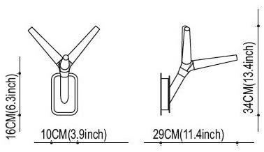 Quasar Настенный светильник из алюминия Sparks sun-id-1360715 - Вид №2