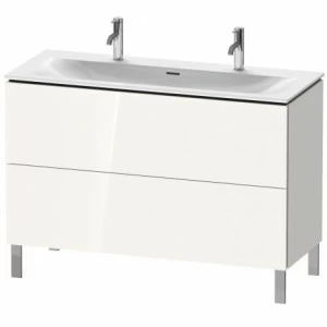 LC659902222 Тумбочка напольная L-Cube #LC6599 1220 x 481 мм Белый глянцевый декор