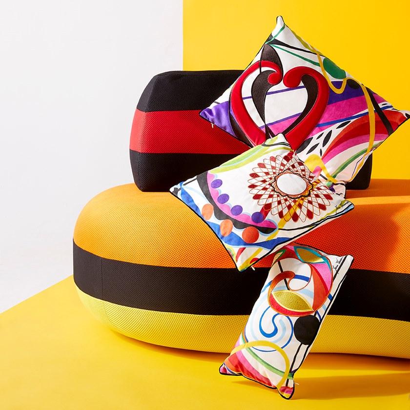 Roche Bobois Квадратная подушка из бархата Bombom sun-id-1406081 - Вид №1