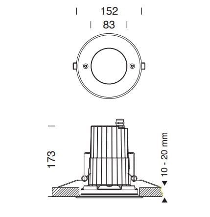 Утопленный потолочный наружный прожектор Platek ARCH-00133572 - Вид №6