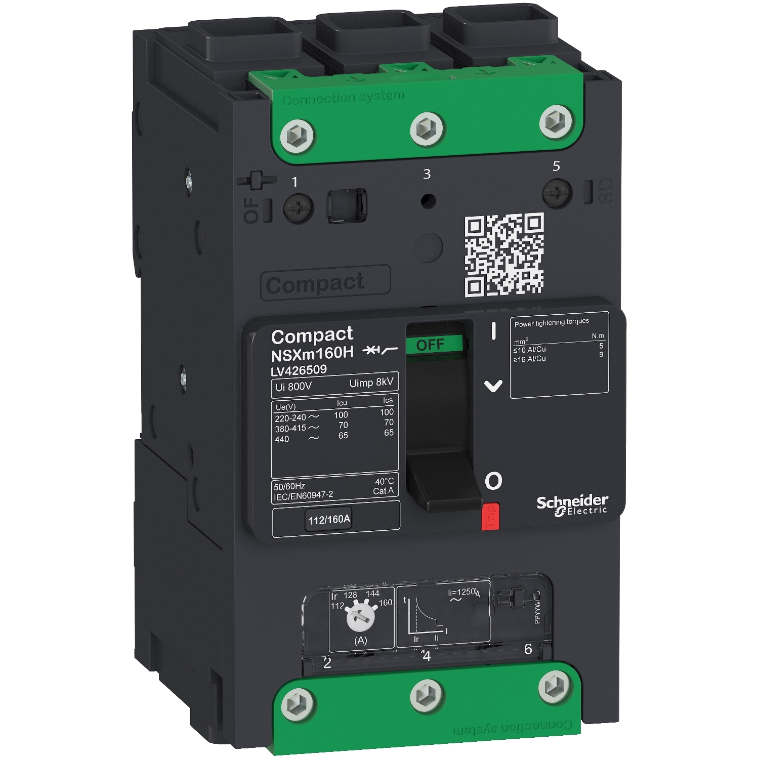 LV426306 Силовой автомат NSXm, 36кА, 3P, 80А Schneider Electric Compact 