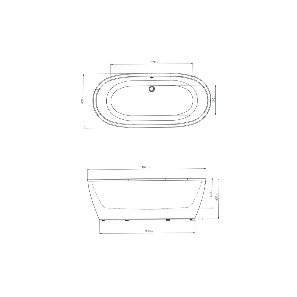 Акриловая ванна Santreyd Maison овальная 174x80 см 87669331 STLM-0973657 - Вид №3