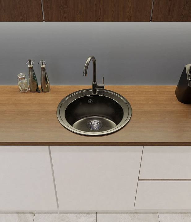 Кухонная мойка Искусственный камень RONDO S617 GranFest R-520-S617 - Вид №4