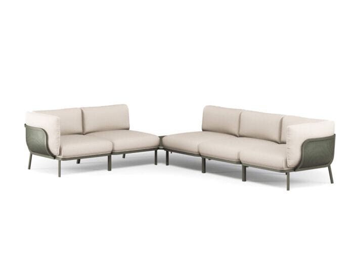 Угловой садовый диван из ткани emu Cabla ARCH-00130643