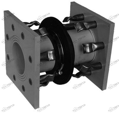 SANIT 852750210225206 Встраиваемый PP, прямой, двухсторонний фланец втулки якоря V4A 