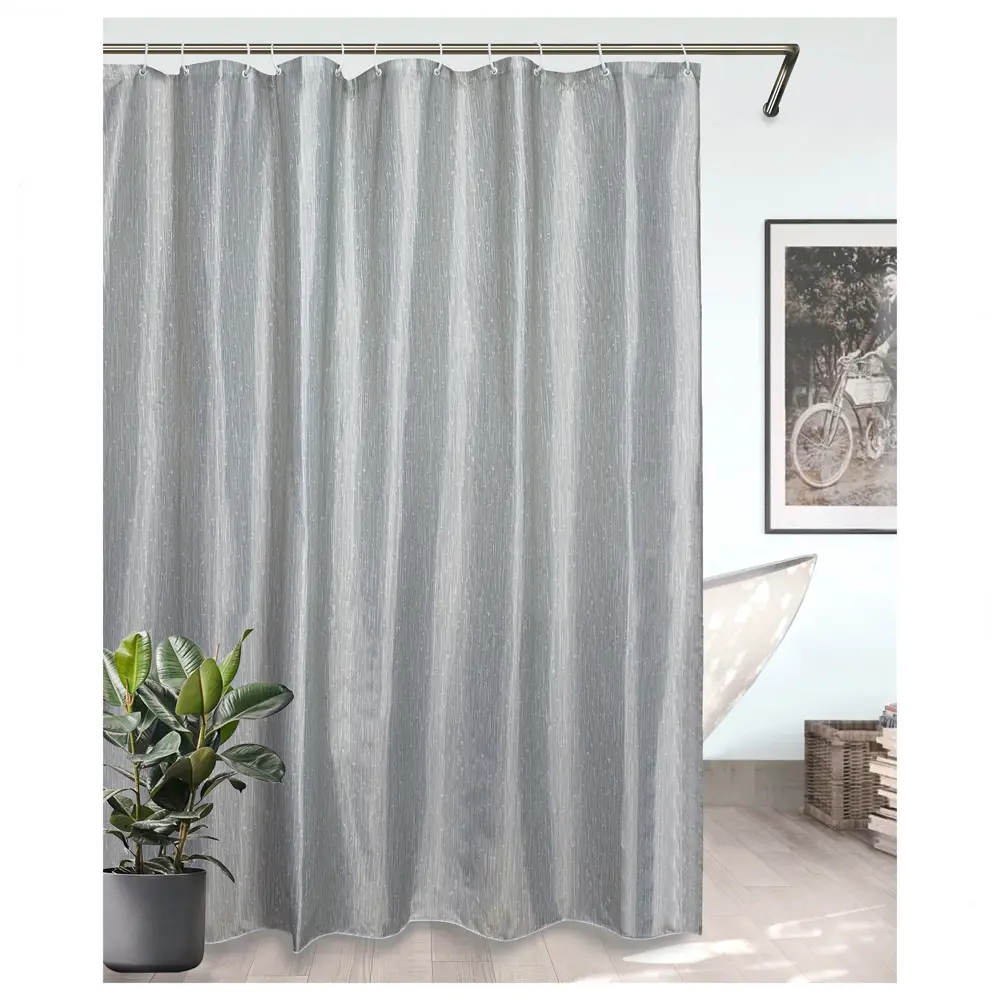 BATH PLUS Штора для душа Charme Grey 180×180 см с люверсами 89380460 STLM-1575410