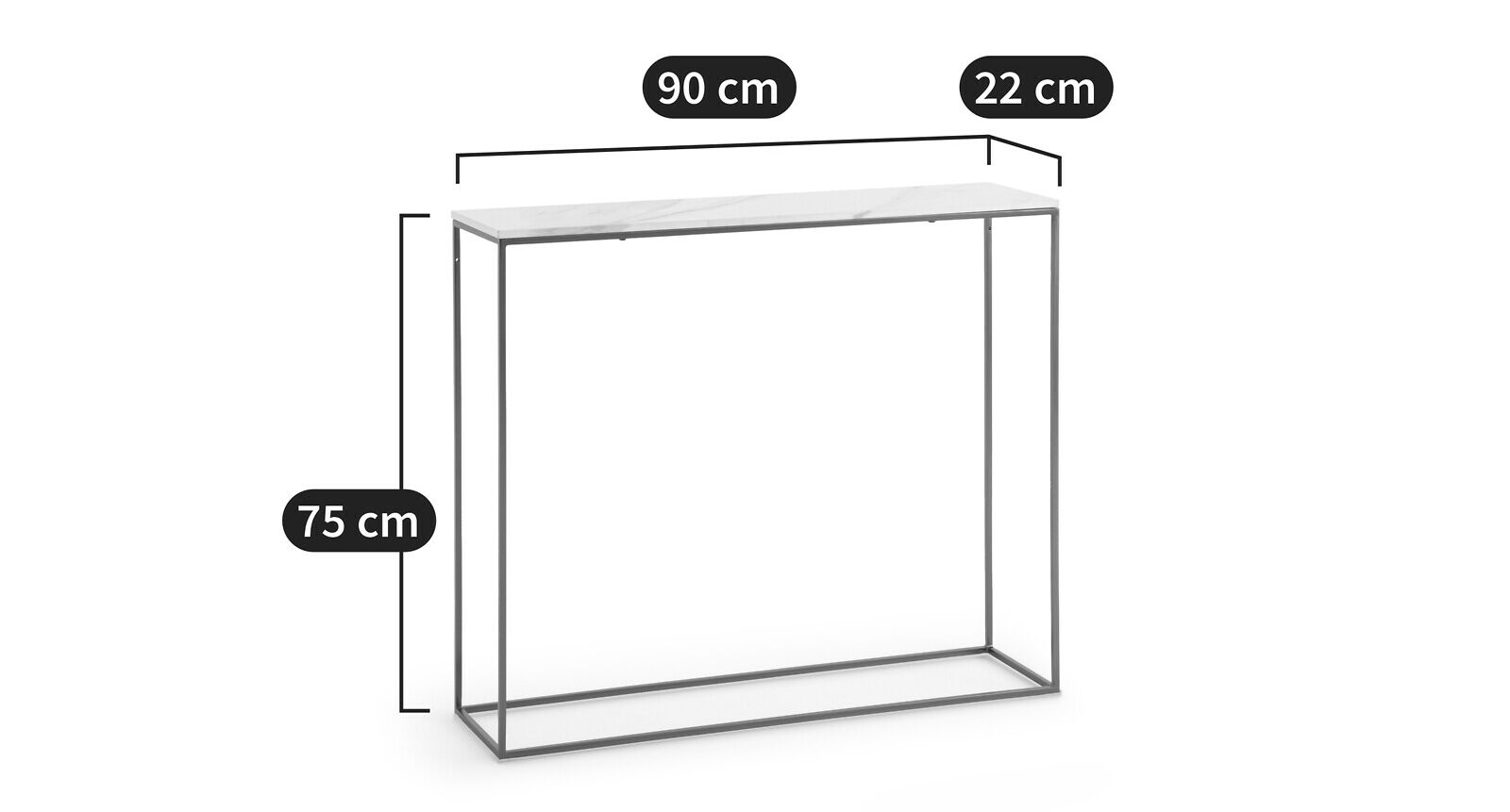 Керамическая прямоугольная консоль AMPM махаут ARCH-00110399 - Вид №2