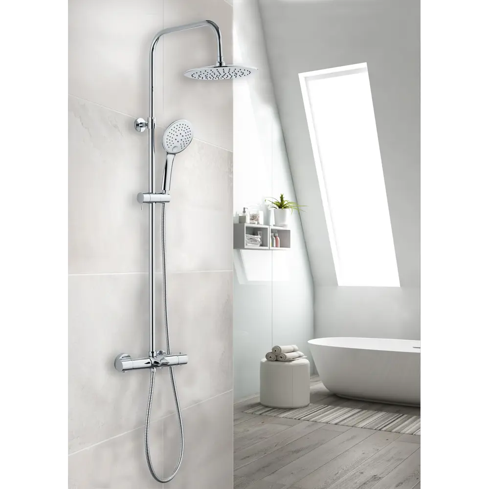 Душевая стойка Esko ST2040LM 1 режим с термостатом цвет серый/серебристый STLM-2156755