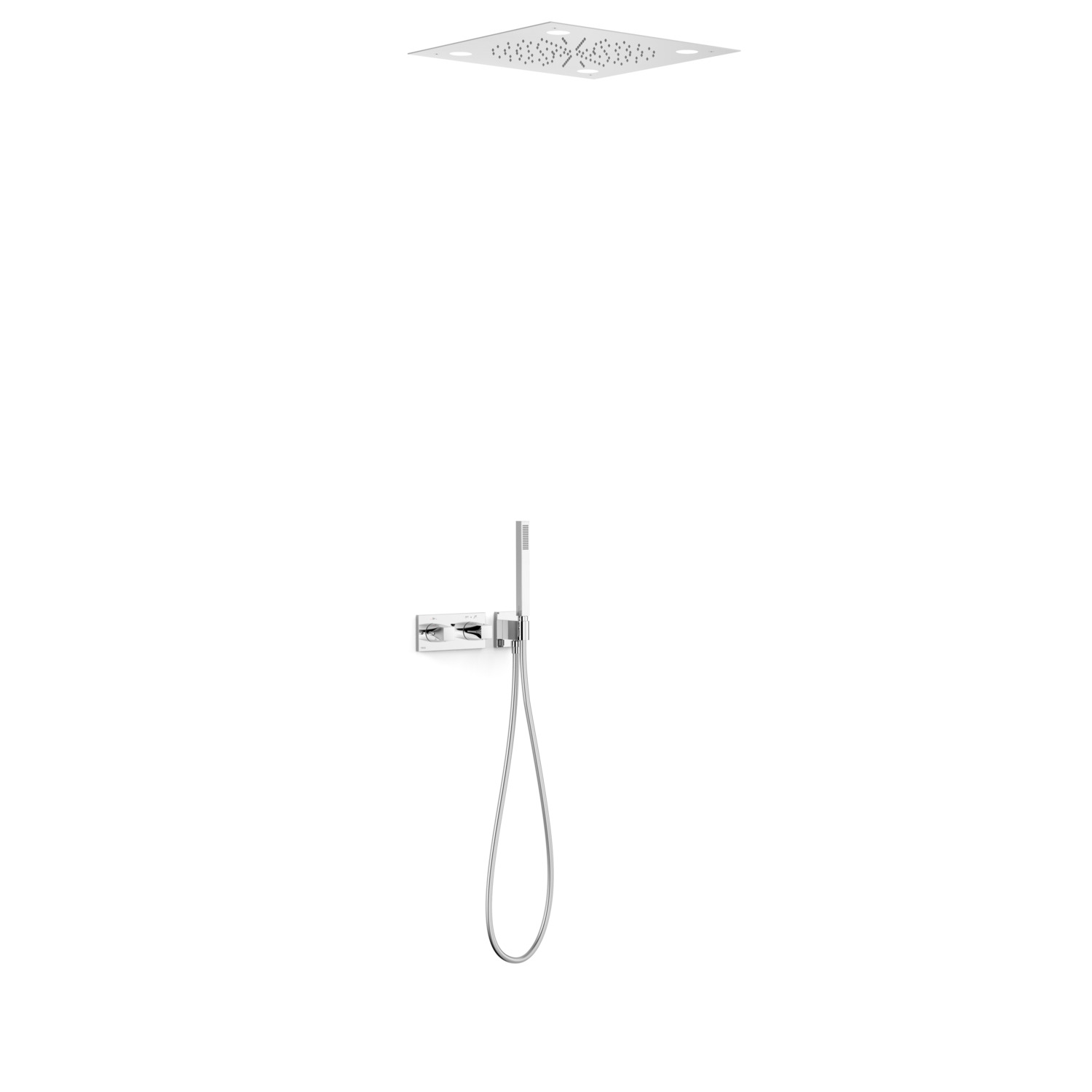 B-SYSTEM 2-ходовой встраиваемый термостатический смеситель для душа B-system-30725208 TRES Thermostatic