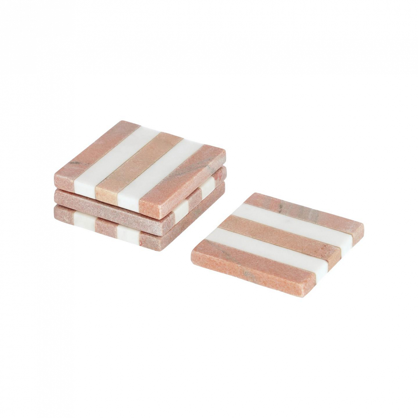 092427 Набор из 4-х подставок мрамор La Forma Jesiah  - Вид №1