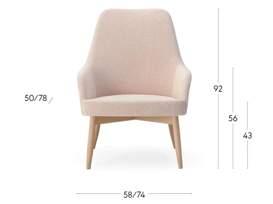 Кресло bergère из бука с подлокотниками Billiani Spy ARCH-00032229 - Вид №4