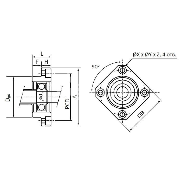 IS361 Опора ШВП FF10 ISKRA  - Вид №1