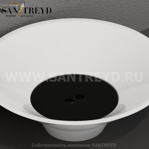 486031 Накладка на слив из керамики цвет Черный бархат Kerasan Deco Италия