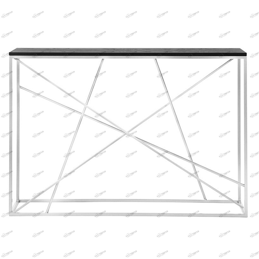 Консоль черная, дуб с металлическим основанием, хром Wilson INTELLIGENT DESIGN  261005 Хром;черный 