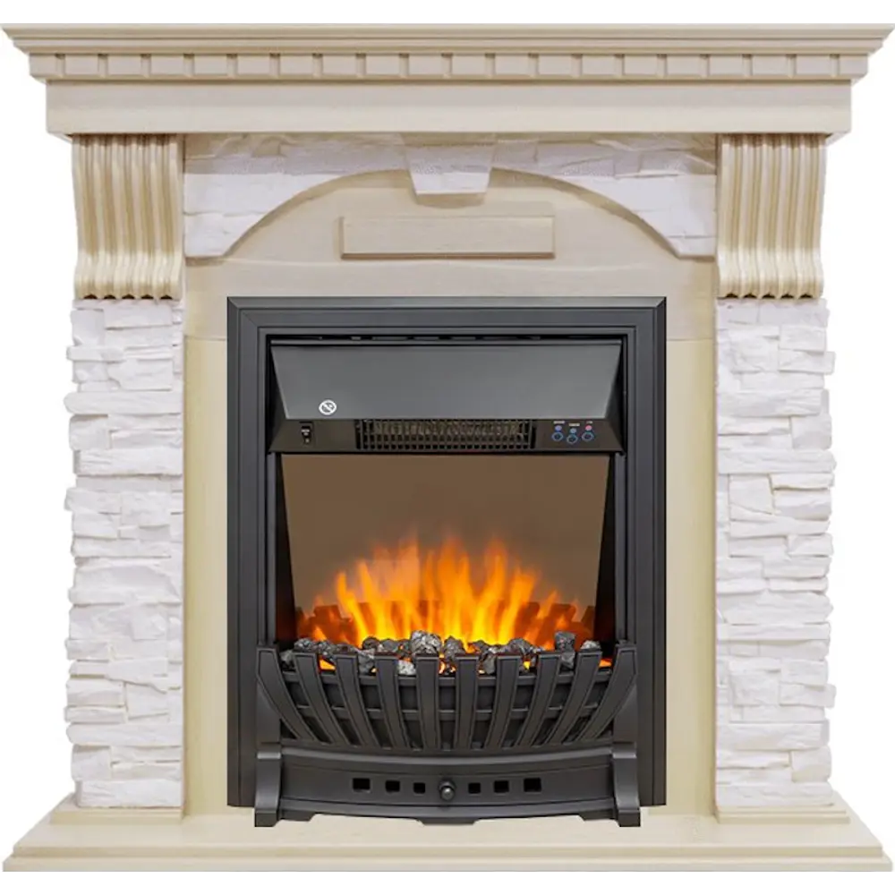 Каминокомплект Royal Flame Dublin STD Aspen Black 1.5 кВт цвет слоновая кость STLM-2012939