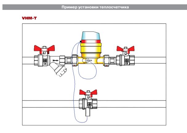 VHM-T-15/0,6/С-П Теплосчетчик квартирный с тахометрическим расходомером и выходом RS 485 VHM-T-С 6268 ... 7813 p VALTEC  - Вид №9