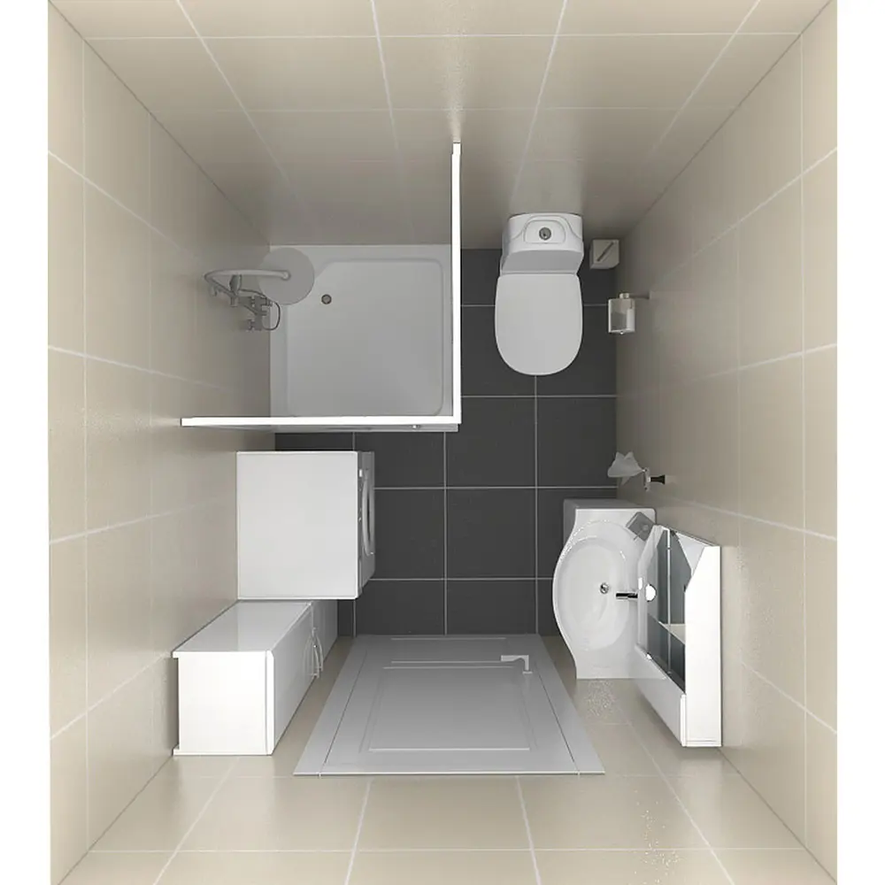 Душевая ширма Metakam квадратный 80х80 см белый профиль матовое стекло раздвижной Без серии STLM-2147494 - Вид №1