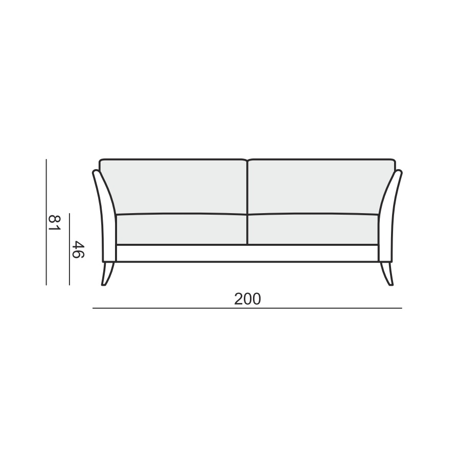 Диван Koriander, трехместный, темно-синий Sits S1315 - Вид №7