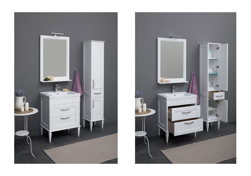 Мебель для ванной Aquanet Денвер 65 белый 00203637 - Вид №4